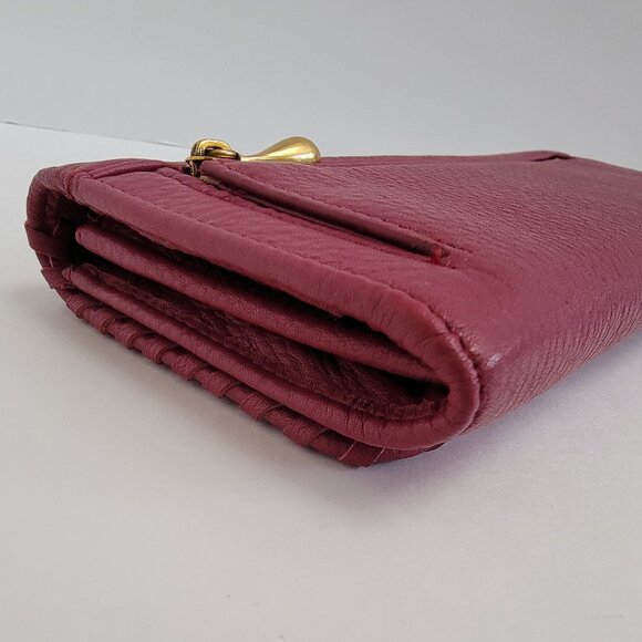 HOBO Era Wristlet Leather Clutch Wallet in Sangria - Picture 10 of 15